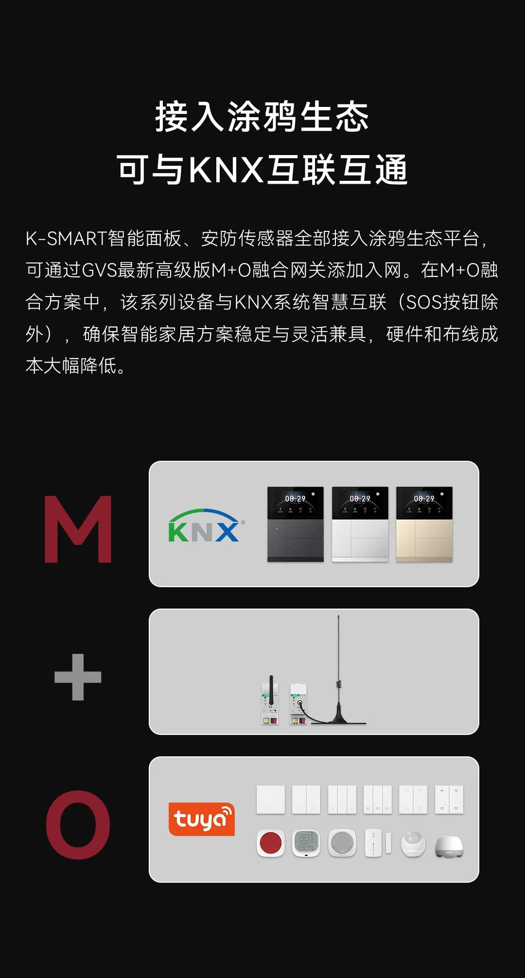 K-SMART智能面板 安防傳感器可與KNX互聯(lián)互通